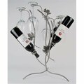 Metrotex Designs 3-Bottle And 4-Stem Tabletop Wine Tree-Pewter Powder Coat Finish 29599